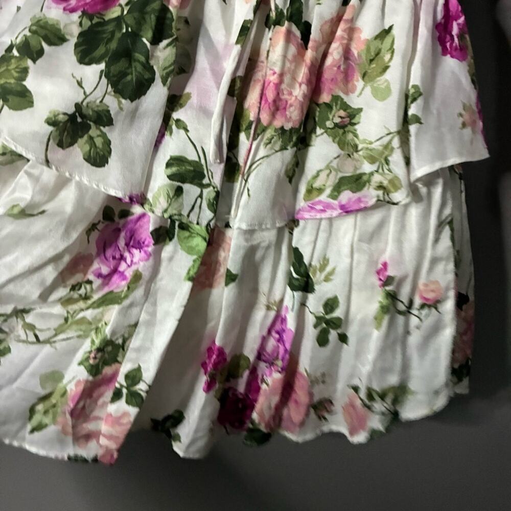 LoveShackFancy Venetian Island Dress Rose Print Ballet Blush Pink Feminine M 6/8 - Picture 4 of 9